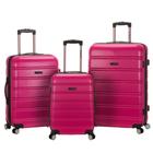 Conjunto expansível de bagagem Rockland Melbourne Hardside 3 magenta