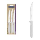 Conjunto Facas para Churrasco Tramontina Ipanema Laminas Inox Cabos de Polipropileno Branco 3 Peças