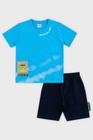 Conjunto Fakini Infantil Menino Skate All Day Azul