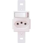 Conjunto Fame 4X2 Branco Sem Placa 1Simples+Tomada 10A