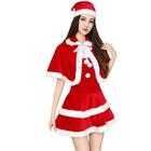 Conjunto Fantasia Feminino Adulto Natal Mamãe Noel Natalino