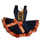 Conjunto Fantasia Infantil Body e Saia Halloween Bruxa Laranja (Tam 1 ao 10) + Chapéu COD.000179