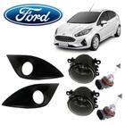 Conjunto Farol Auxiliar e Moldura Fiesta 2016 H11 Par