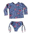 Conjunto Fator Proteção Feminina Bebê Infantil UV50 Sereia