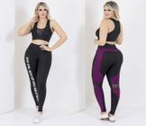 Conjunto Feminino Academia Fitness Calça Legging e Top Suplex The Start Oferta Corte Joelho