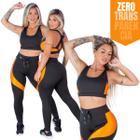 Conjunto Feminino Academia Top Fitness Legging Cós Alto Zero Transparência