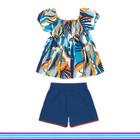 Conjunto feminino azul pacifico