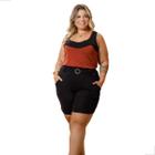 Conjunto Feminino Blusa E Shorts Estampado Plus Size