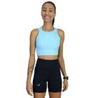 Conjunto Feminino Com Sustentação Para Corrida Caminhada Academia Treino Indrills Running Blue Sky