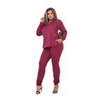 Conjunto Feminino De Frio Calça E Blusa Lanzinha Elegante Conjunto Moderno Casual 2 Peças Estiloso Confortável