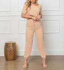 Conjunto feminino duna calça jogger e Cropped casual elegante