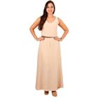 Conjunto Feminino Duna Moda Verão Saia Longa E Blusa Lisa Blusinha Regata Midi Elegante Confort