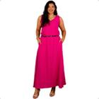 Conjunto Feminino Duna Plus Size Saia Longa E Blusa Regata Lisa