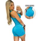 Conjunto Feminino Fitness Academia 2 Peças Short Empina Bumbum e Top Alta Sustentação Para Treino Malhação Yoga Sem Cost