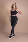 Conjunto Feminino Fitness Calça Cintura Alta Com Bolso Cirrê Legging E Top Cropped Alcinha Academia F7 NEW STYLE