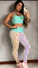 Conjunto feminino fitness coração de melancia