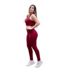 Conjunto Feminino Fitness Legging E Top Roupas De Academia