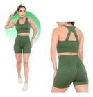 Conjunto Feminino Fitness Poliamida Blackout Zero Transparência - Arara Dourada