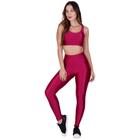 Conjunto Fitness 3D Cropped Bojo Removível e Legging Cintura Alta - CONJUNTO BÁRBARA