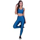 Conjunto Fitness 3D Cropped Legging Cintura Alta - BÁRBARA - Bella da Serra Modas