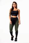 Conjunto Fitness calça legging Cintura Alta + Cropped Alcinha