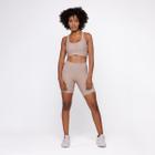 Conjunto Fitness Feminino Bermuda Cintura Alta e Top Alça Larga Bojo Poliamida - ORBIS FITNESS