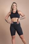 Conjunto Fitness Feminino Bermuda Lisa Academia Treino E Top Com Tela Moda Treino F7 NEW STYLE