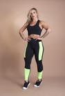 Conjunto Fitness Feminino Calça Legging Cintura Alta Faixa Lateral E Top Nadador Básico Liso Academia F7 NEW STYLE