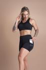 Conjunto Fitness Feminino Short Com Bolso Tela E Top Tela Academia Treino F7 NEW STYLE