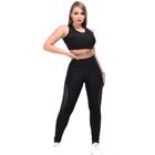 Conjunto Fitness Legging E Top Arrastão Roupa De Academia