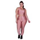 Conjunto Fitness Plus Size 3D Cropped Legging Cintura Alta - BÁRBARA PLUS - BELLA DA SERRA MODAS