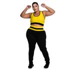 Conjunto Fitness Plus size 44 ao 54 legging e top roupa de academia feminina
