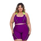 Conjunto Fitness Plus Size Academia Short + Top Suplex 0581 - Bellucy Modas