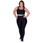 Conjunto Fitness Plus Size Academia Top e Legging 46 48 50 - CONJUNTO BÁRBARA - BY TINA MODAS