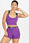 Conjunto Fitness short com elastico + Cropped Nadador com elastico cruzado