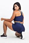 Conjunto Fitness Short com Elastico Racy + Cropped com alça larga em Elástico