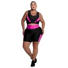 Conjunto Fitness Top e Short com bolso PLUS SIZE e SLIM 40 ao 54 Roupa de academia feminino