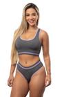 Conjunto Fitness Top Nadador com Calcinha Fio Dental Ginástica Academia Sutia Sem Bojo Luxo - MAFORT LINGERIE