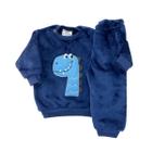 Conjunto Fleece com Bordado Quentinho Peluciado Para Bebê