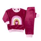 Conjunto Fleece com Bordado Quentinho Peluciado Para Bebê
