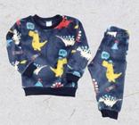 Conjunto Fleece Infantil Dinossauros Inverno Frio