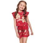 Conjunto Flora Vermelho Infantil Feminino 67106