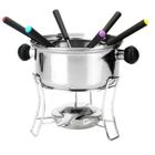 Conjunto Fondue Inox 10 Peças 1 Litro 6 Pessoas Chocolate Molhos