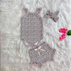 Conjunto Fru-fru Body Shorts e Faixa Oncinha Bebê Menina Verão