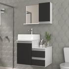 Conjunto Gabinete Banheiro CROSS 60cm - Gabinete + Cuba + Espelheira
