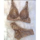 Conjunto de Lingerie de Renda Love - Calcinha de Renda e Top Sem