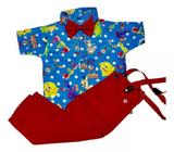 Conjunto Galinha Pintadinha Menino Social Com Calça