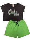 Conjunto Good Vibes Analê Menina Infantil