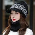 Conjunto Gorro Grosso Boné Casual Forro De Pele Quente