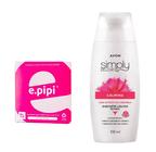 Conjunto Higiene Íntima Feminina Sabonete Simply Delicate Calming 100ml Avon + EPIPI Coletor Urinári